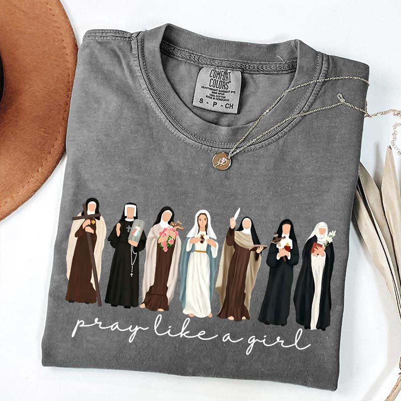 Custom Comfort Colors Catholic Saint T-Shirt