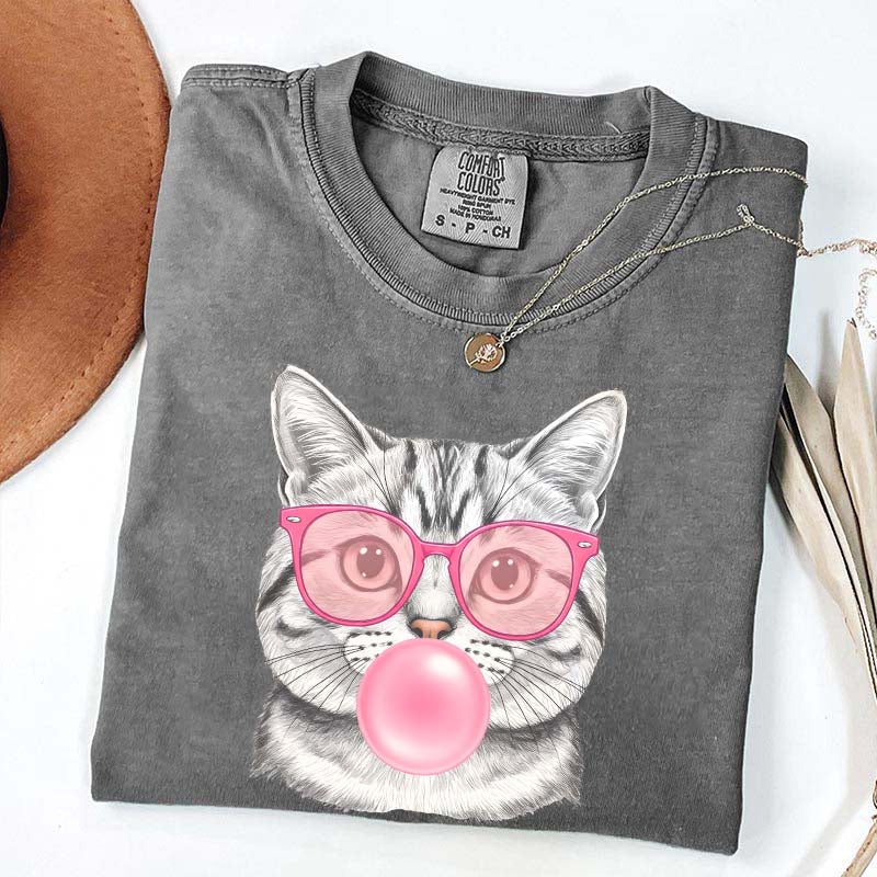 Bubble Gum Kitten Vintage Style T-Shirt