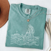 Jesus Walking on Water Comfort Colors T-Shirt