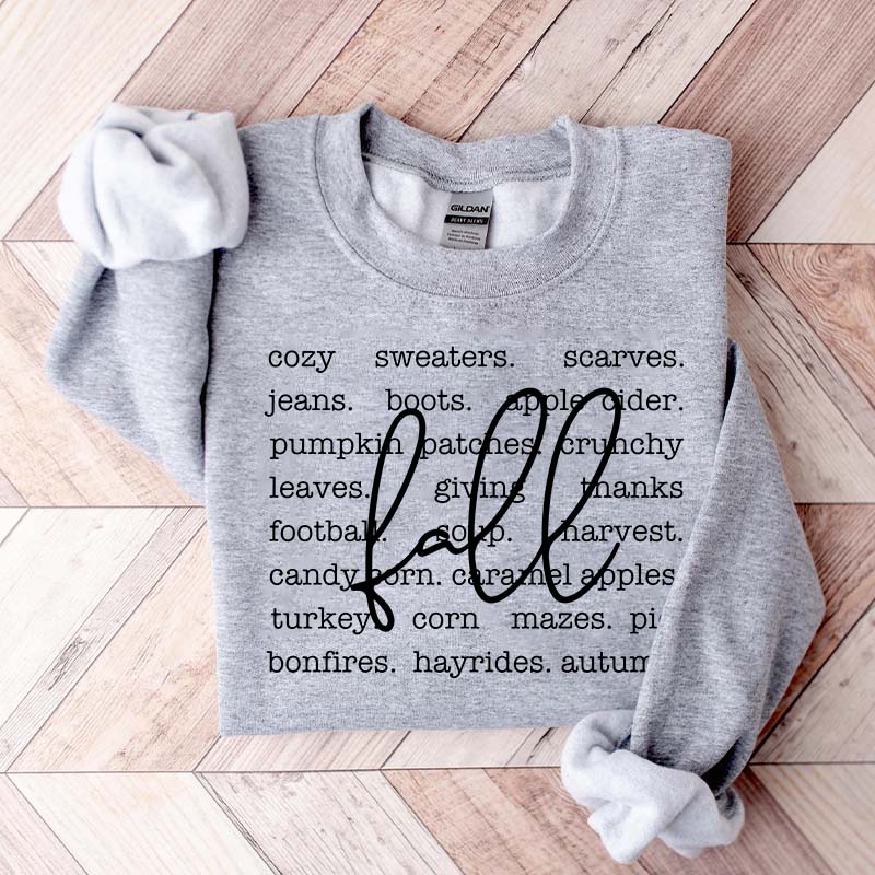 Fall Definition Words Sweatshirt