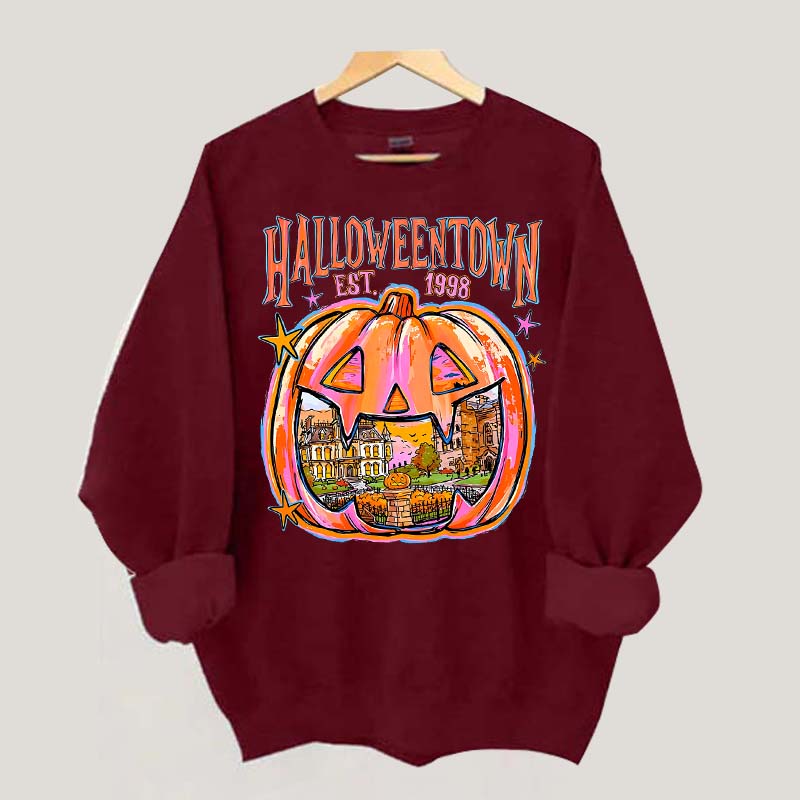 Comfort Colors Halloween Town Pumpkin Sweatshirt