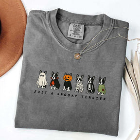 Spooky Boston Terrier Halloween T-Shirt