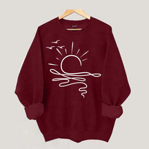Boho Sun Ocean Trendy Beach Sweatshirt