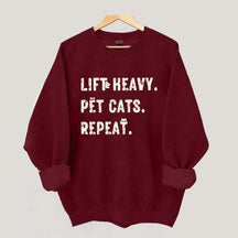 Funny Weight Lifting Cats Sweatshirt
