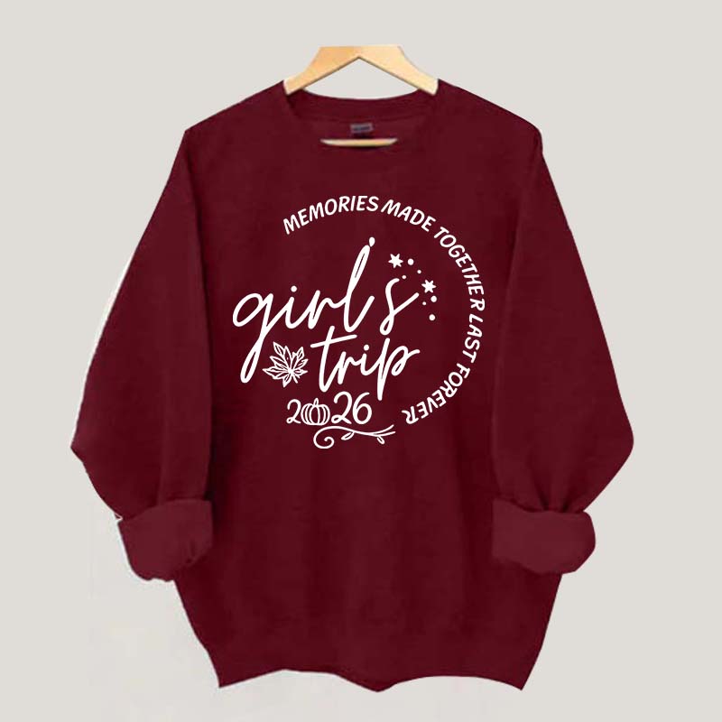 Personalized Year Matching Friends Fall Girls Trip Sweatshirt