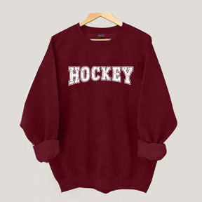 Retro Hockey Player Sporty Sweatshirt