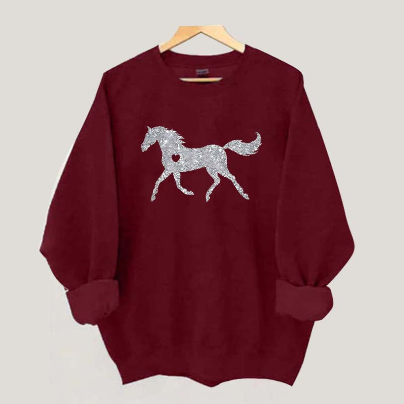 Glitter Horse Sweatshirt
