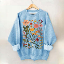 Colorful Wildflower Nursery Botanical Sweatshirt