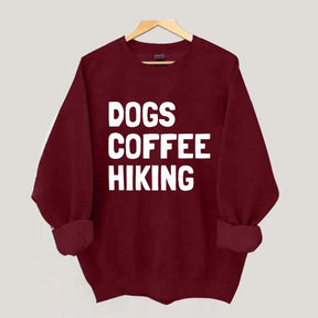 Dogs Coffee Hiking Sweatshirt