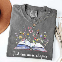 Just One More Chapter Floral Book T-Shirt