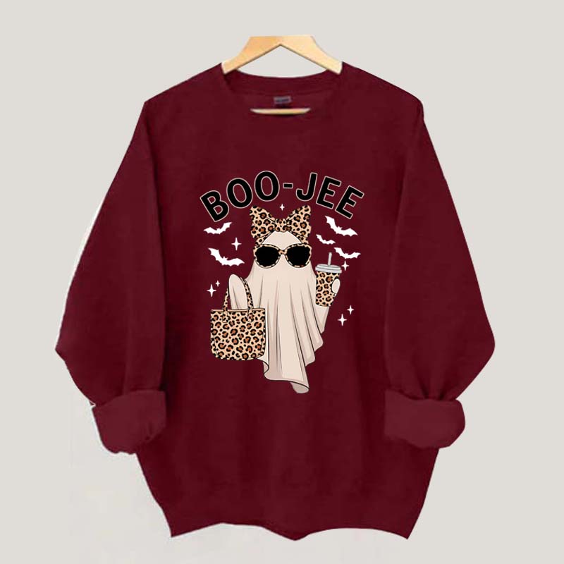Boo-Jee Ghost Leopard Sweatshirt