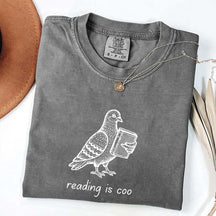 English Teacher Pigeon Reading T-Shirt