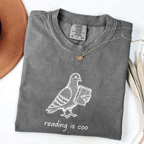 English Teacher Pigeon Reading T-Shirt