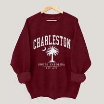 Retro Charleston South Carolina Palm Tree Sweatshirt