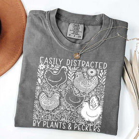 Easily Distracted By Plants and Peckers Wildflowers T-Shirt