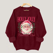 Pink Holly Jolly Christmas Club Sweatshirt