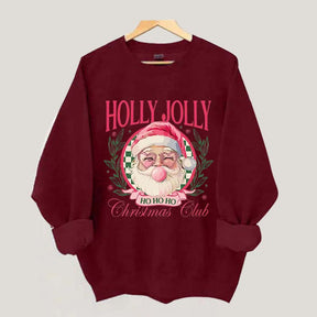 Pink Holly Jolly Christmas Club Sweatshirt