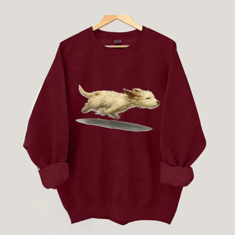 Cute Running Dog Sweatshirt