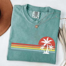 Retro Tropical Island Palm Tree T-Shirt