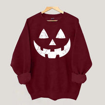Retro Fall Pumpkin Face Sweatshirt