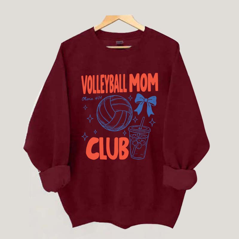 Custom Volleyball Mom Club Sweatshirt