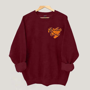 Retro Heart Basketball Mama Sweatshirt