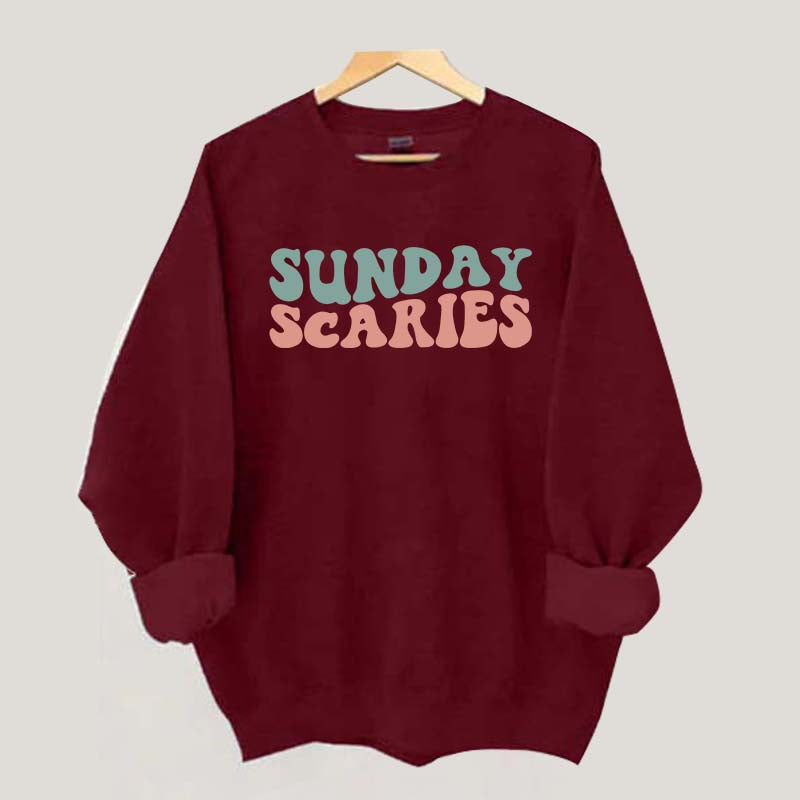 Retro Christmas Sunday Scaries Sweatshirt
