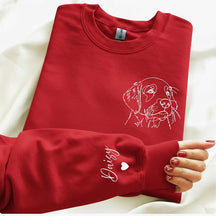 Custom Pet Portrait Line Art Sweatshirt