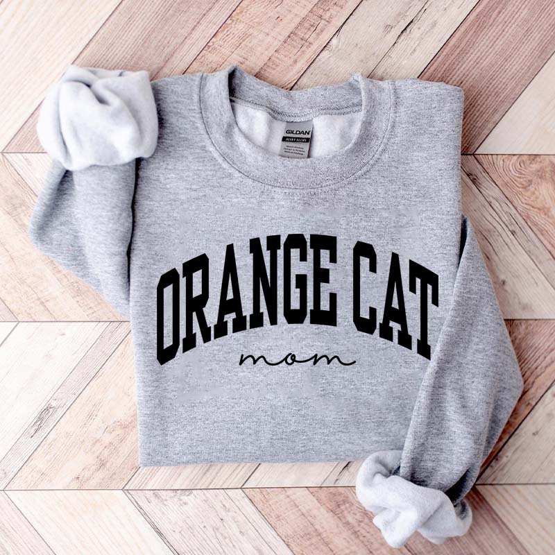 Orange Cat Mom Sweatshirt
