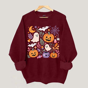Floral Halloween Fall Spooky Season Sweatshirt