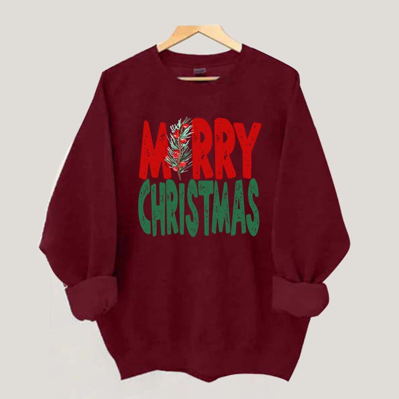 Womens Merry Christmas Sweatshirt
