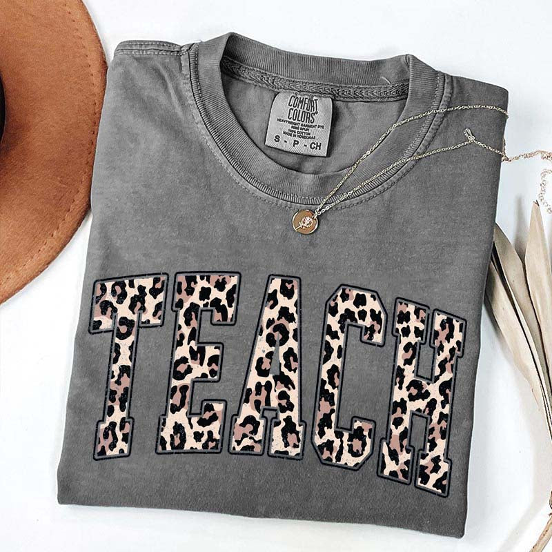 Comfort Colors Leopard Teacher T-Shirt