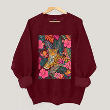 Tiger Floral Jungle Animal Sweatshirt