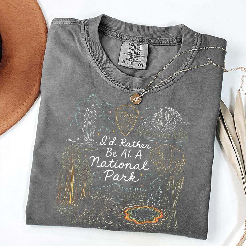 I'd Rather Be At America Parks Lovers T-Shirt