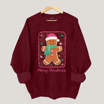 Preppy Gingerbread Merry Christmas Sweatshirt