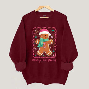 Preppy Gingerbread Merry Christmas Sweatshirt