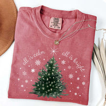 Christmas Tree Minimal Chic Holiday T-Shirt