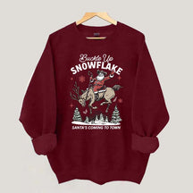 Retro Christmas Cowboy Santa Sweatshirt