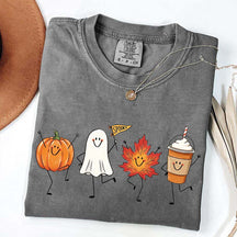 Happy Fall Doodle Smiling Spooky T-Shirt