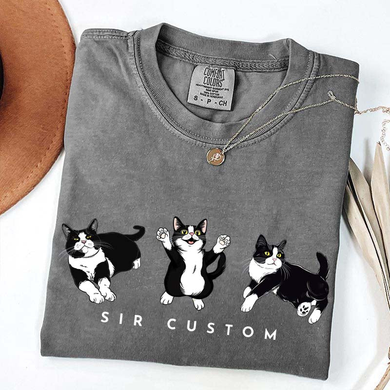 Custom Tuxedo Cat T-Shirt