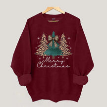 Merry and Bright Trees Chic Winter Sweatshirt