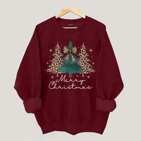 Merry and Bright Trees Chic Winter Sweatshirt