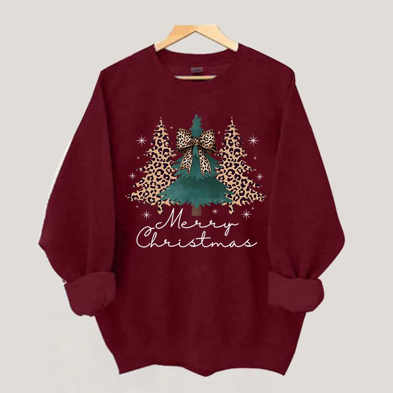 Merry and Bright Trees Chic Winter Sweatshirt