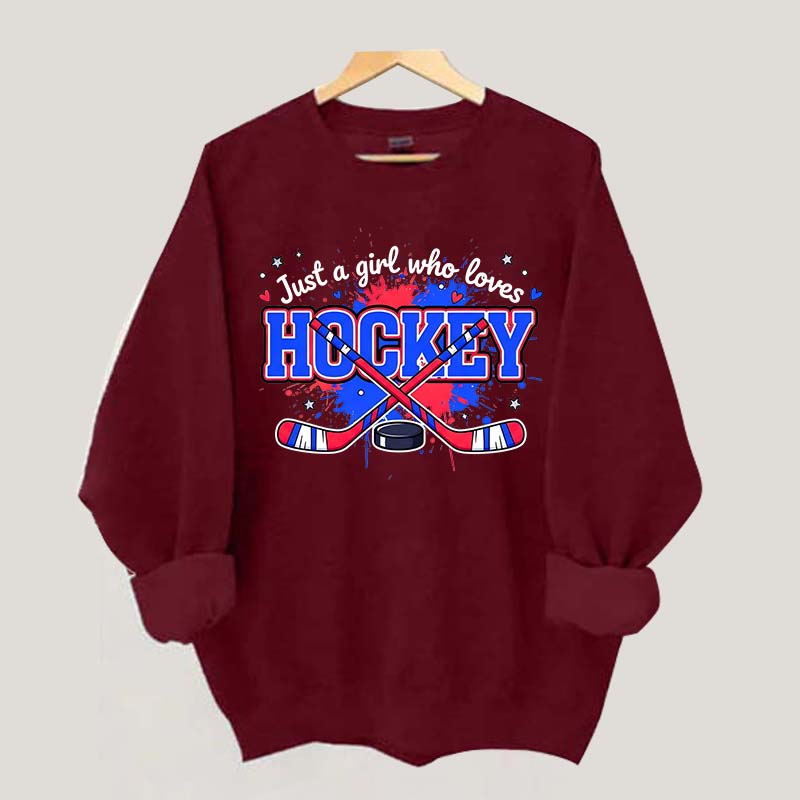 Cozy Gildan Hockey Girl Sweatshirt