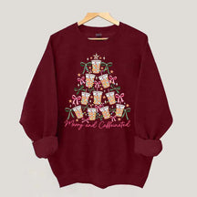 Merry and Caffeinated Tree Sweatshirt