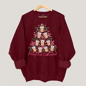 Merry and Caffeinated Tree Sweatshirt