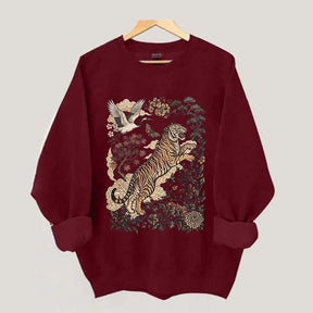 Retro Tiger Wild Cat Sweatshirt