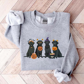 Halloween Black Lab Fall Dog Sweatshirt