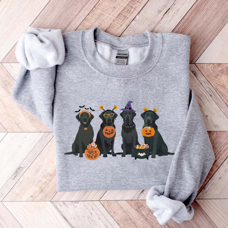 Halloween Black Lab Fall Dog Sweatshirt