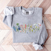 Cottagecore Spring Floral Graphic Sweatshirt